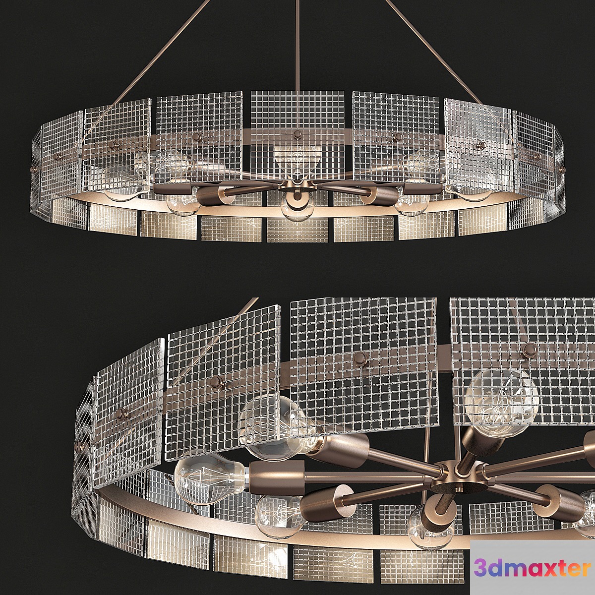 Drum shade chandeliers