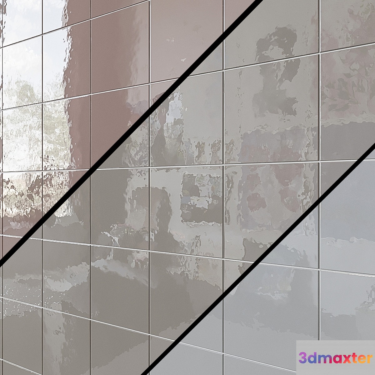 Ceramic wall tile EQUIPE VILLAGE 13.2 x 13.2 cm 15 colors 3D Max