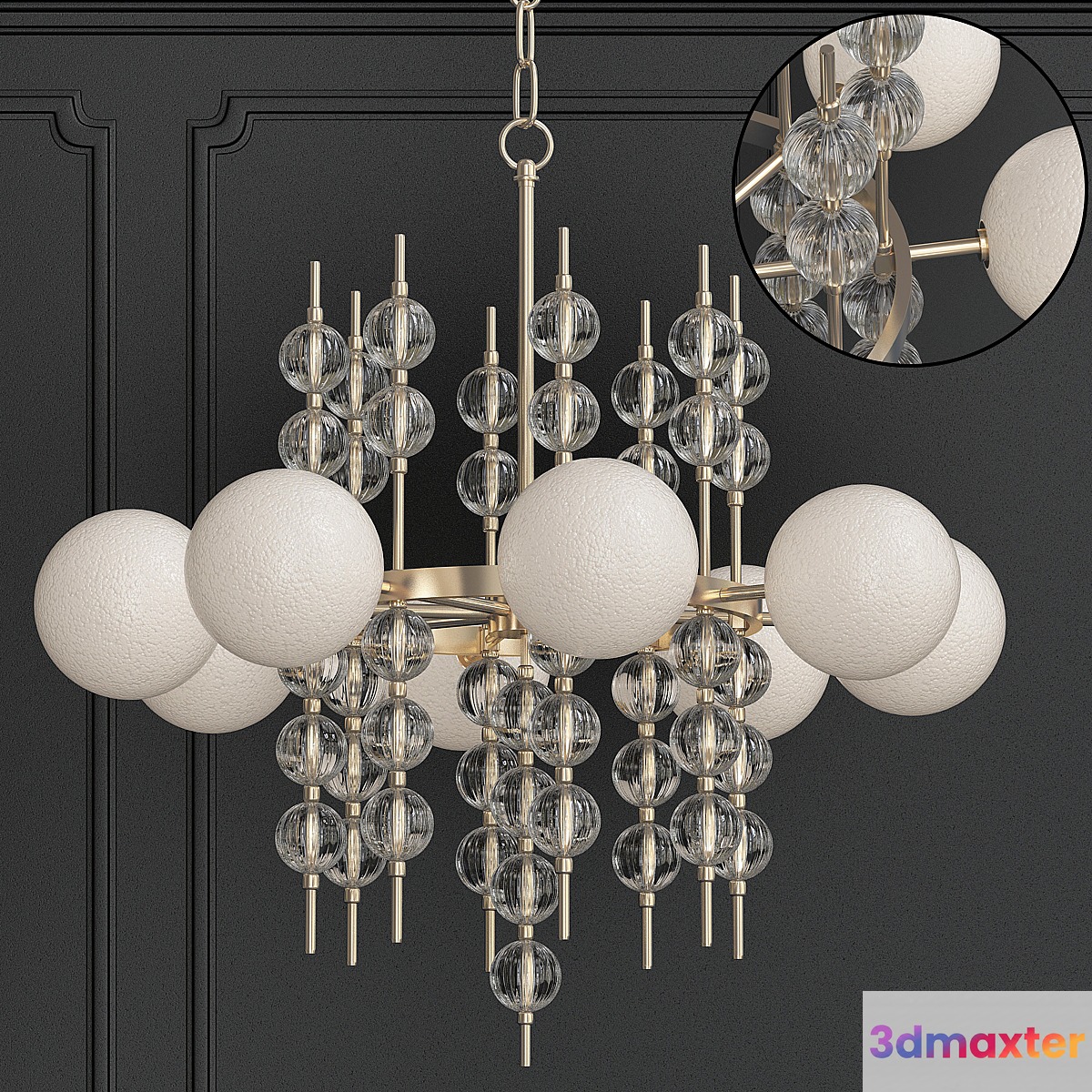 Luxury Modern Chandelier 3D Max