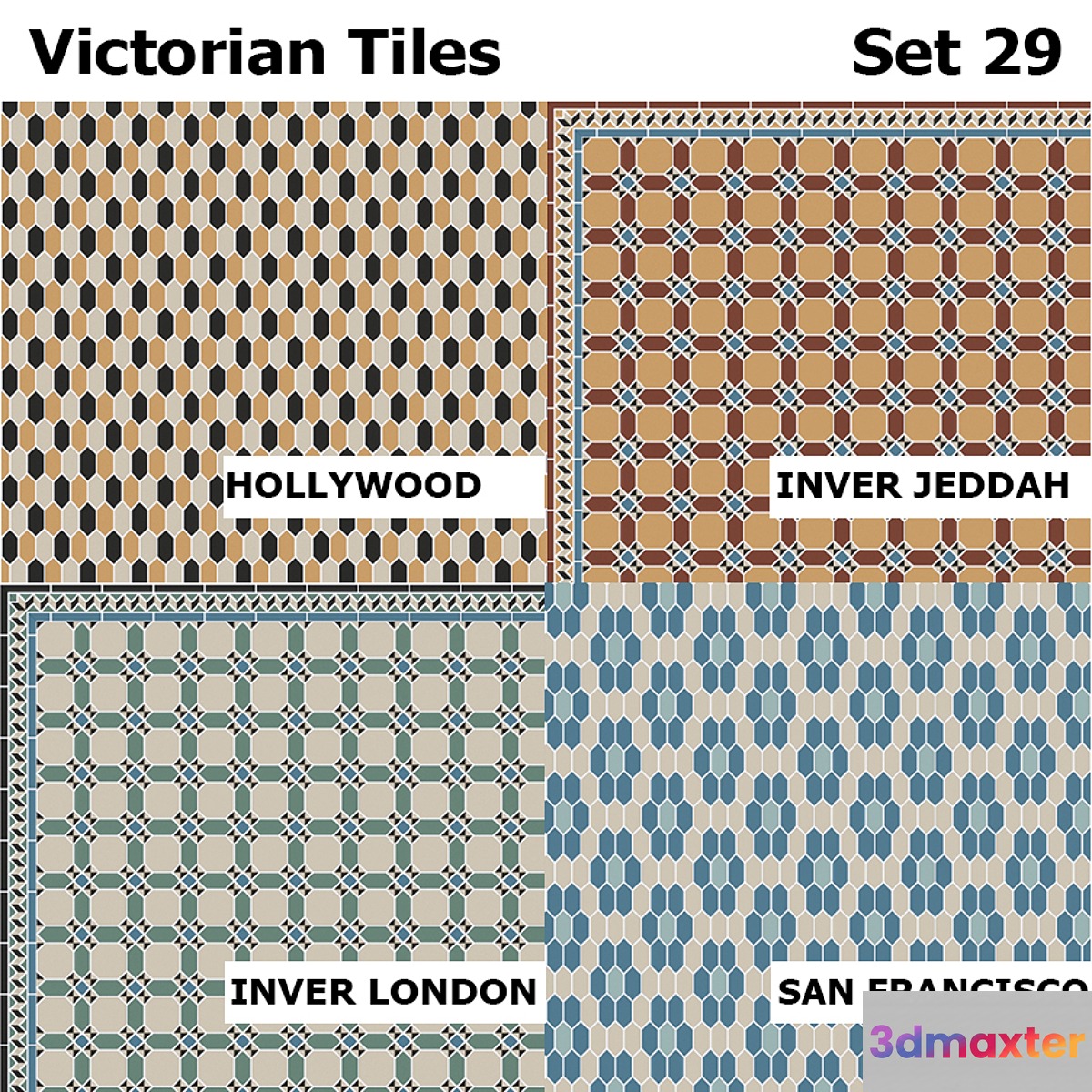 Topcer Victorian Tiles Set 29 3D Max