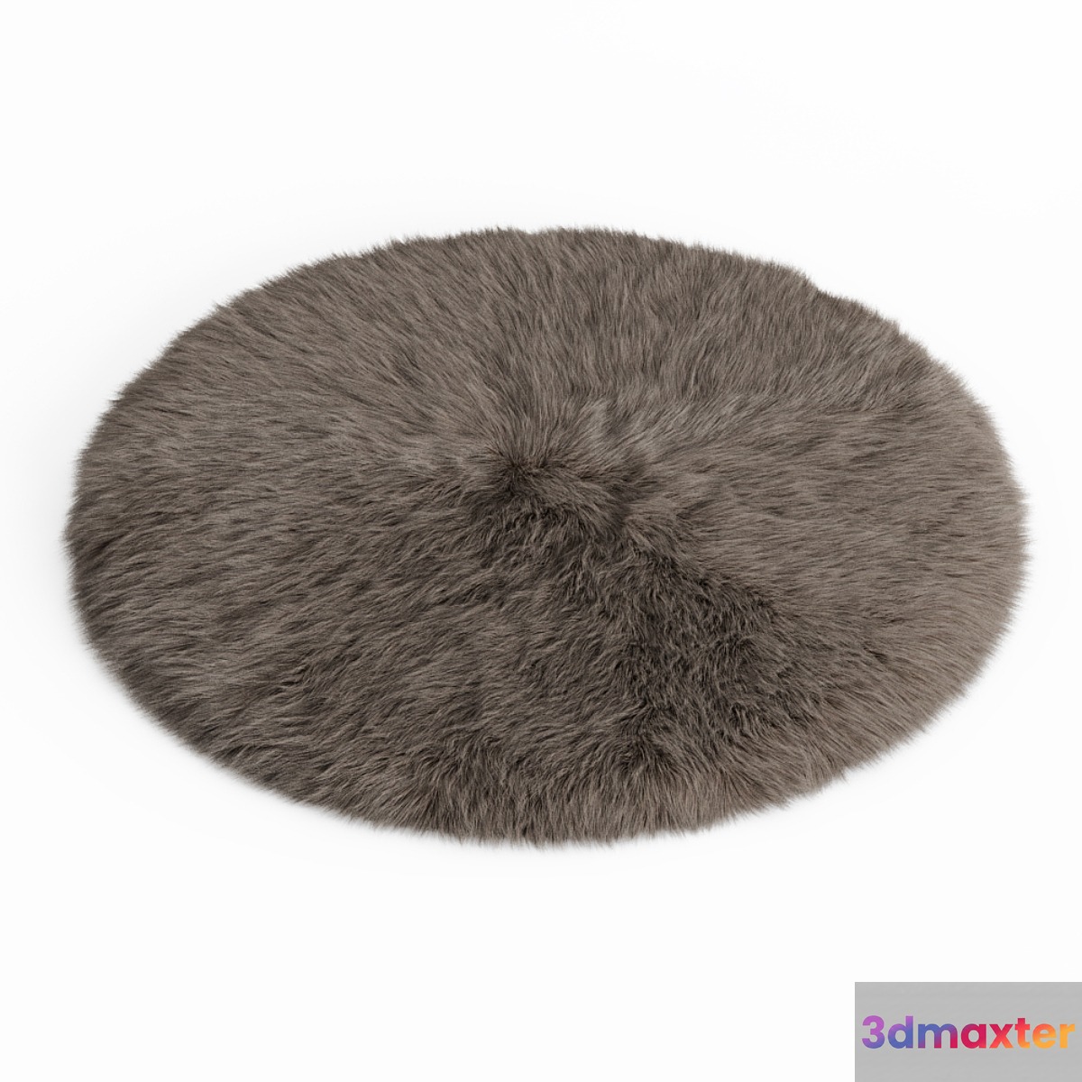 Round rug fur