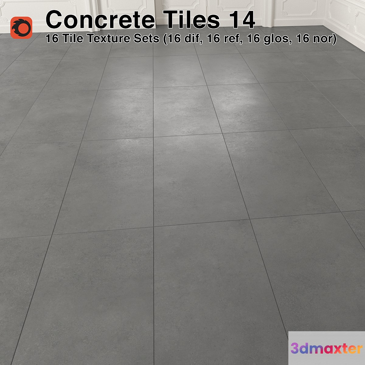 Concrete Tiles - 14 3D Max Concrete Tiles - 14 3D Max