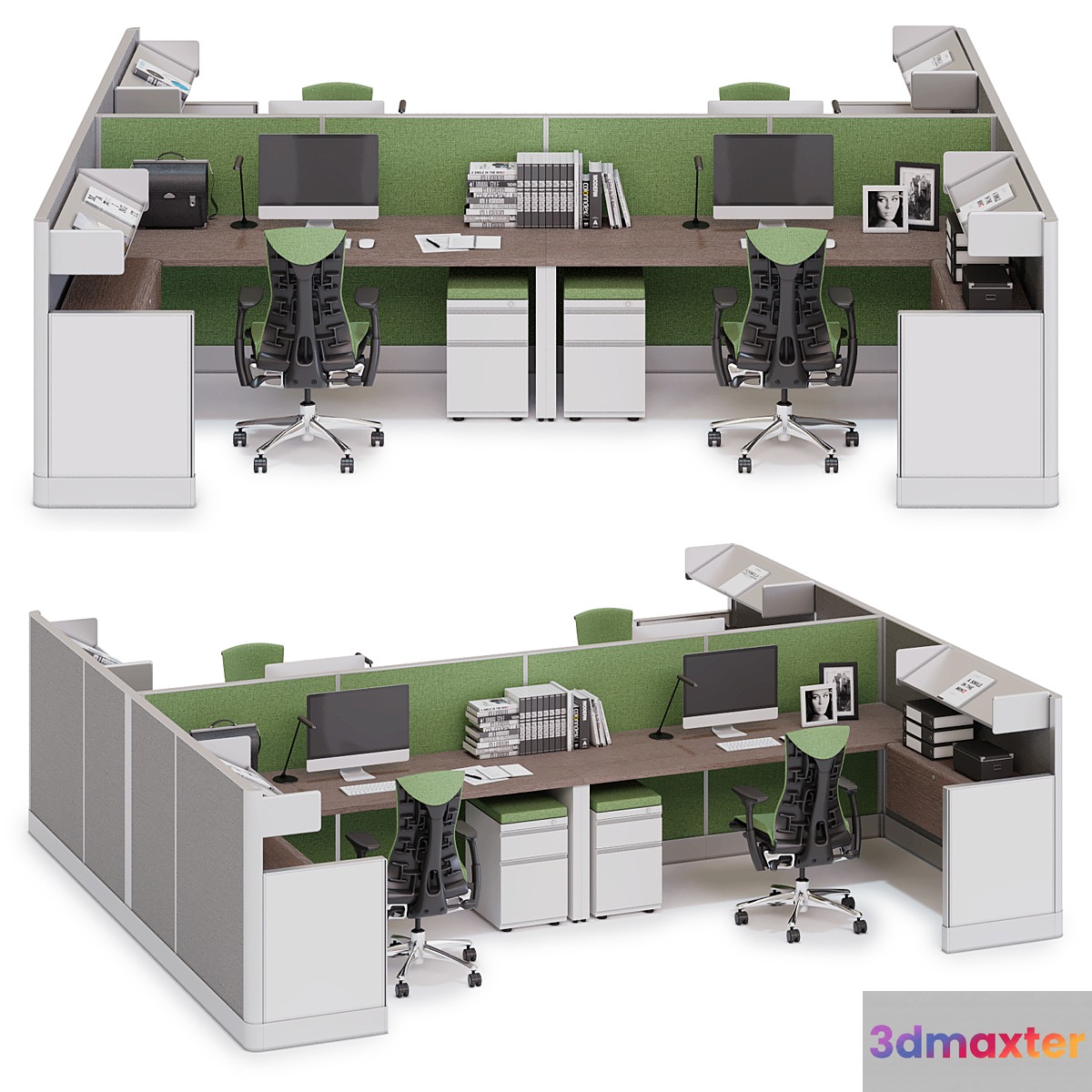 Herman Miller Action Office System (v8) 3D Max
