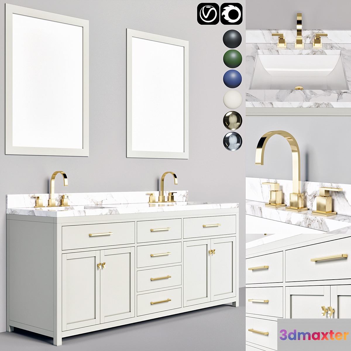bathroom furniture 14 3D Max