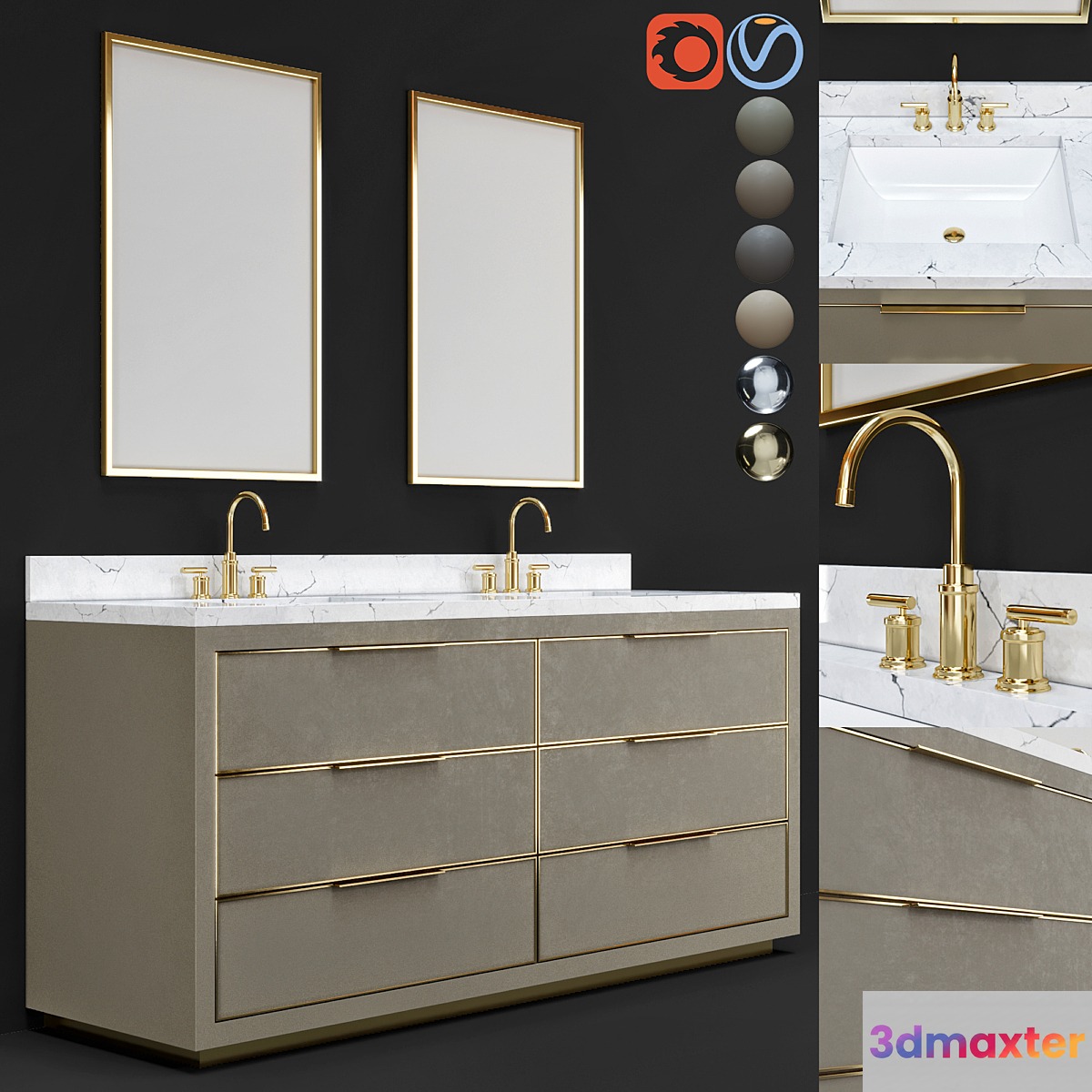 bathroom furniture 15 3D Max