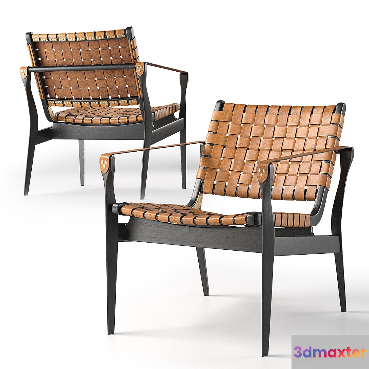 Safavieh Dilan Leather Safari Chair 3D Max