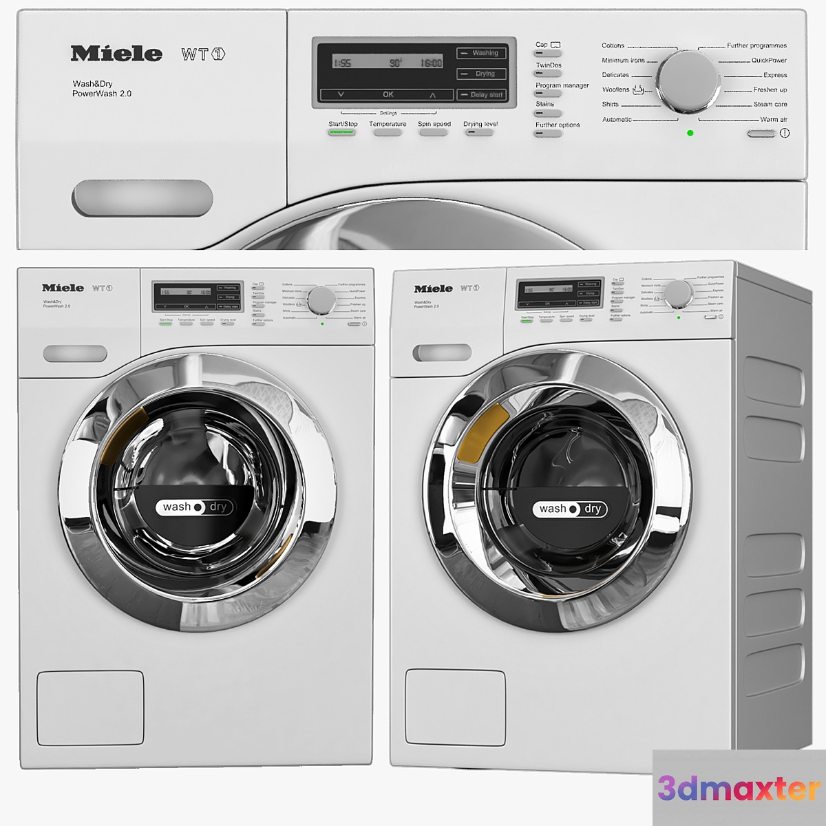 Miele_WTF130_WPM washing machine 3D Max