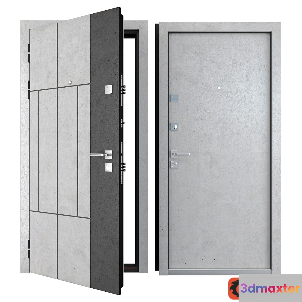 Entrance metal door Arcadia (Zimen) 3D Max