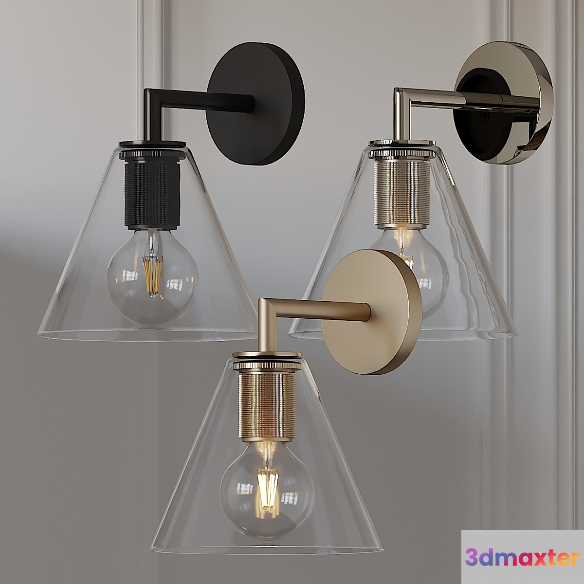 Utilitaire Funnel Shade Single Sconce 3D Max