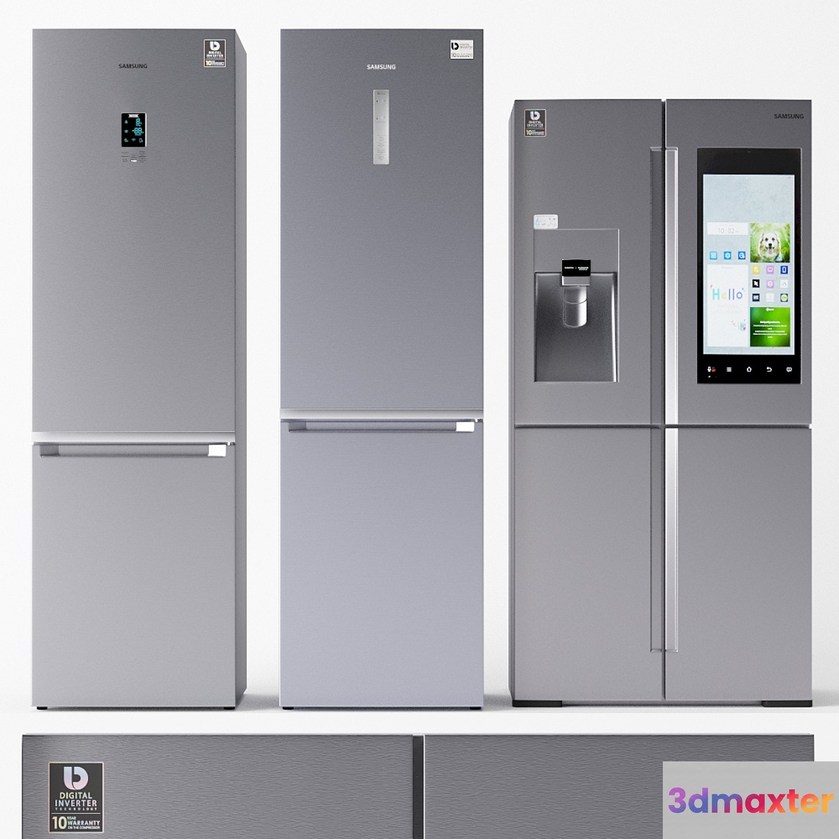 Set of refrigerators Samsung 2 3D Max