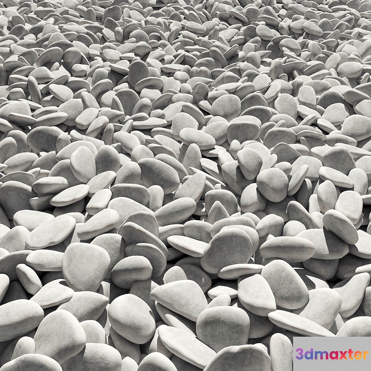 Road white pebble No. 3 _ Road from white pebble No. 3 3D Max