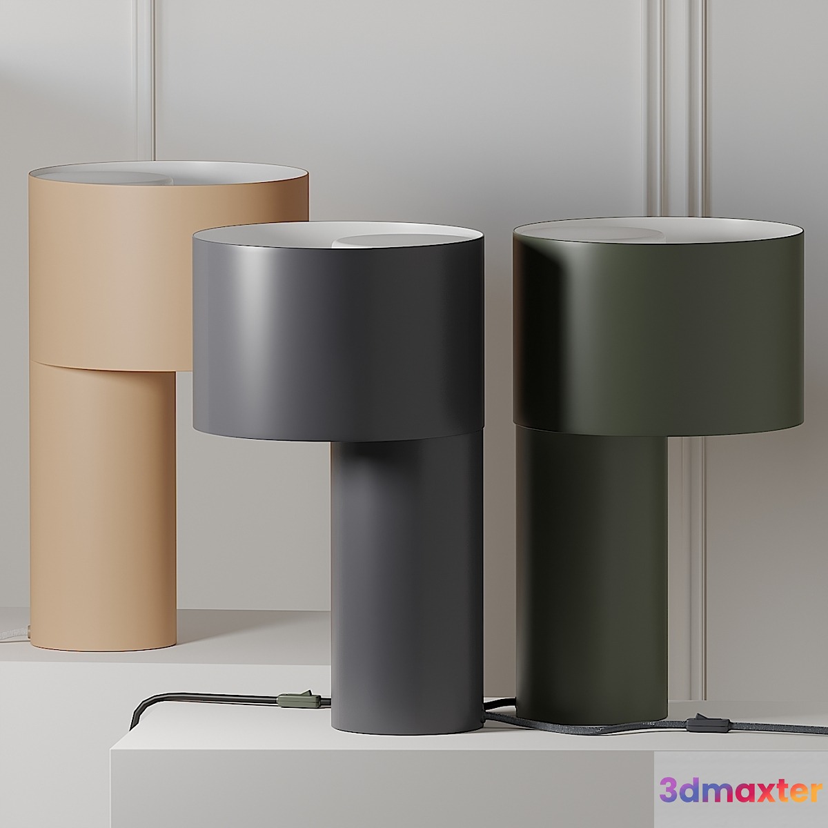 Tangent Table Lamp by WOUD 3 Colors