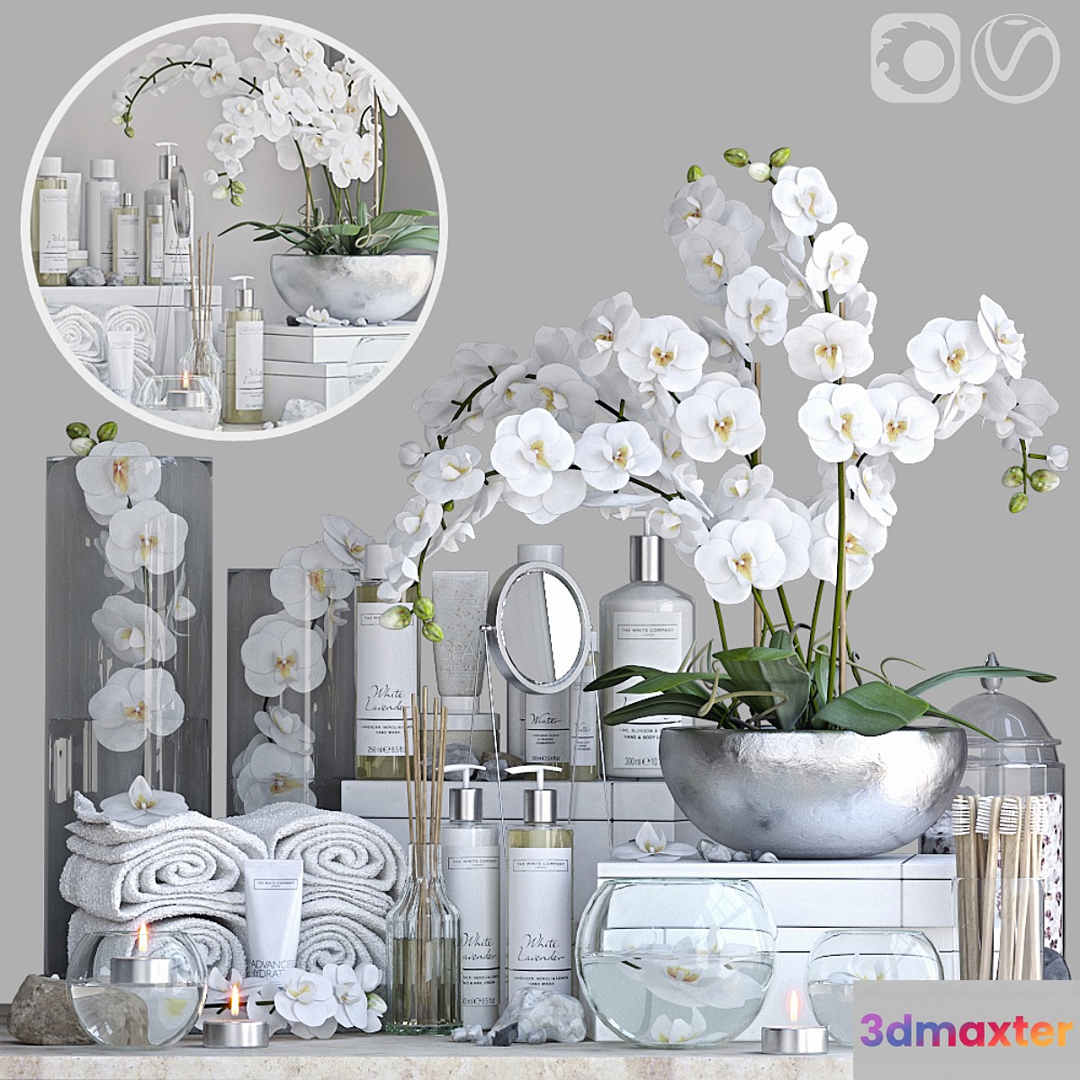 Decorative set for the bathroom