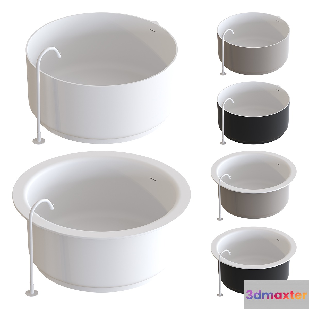 Agape In-Out Bathtubs 01 3D Max