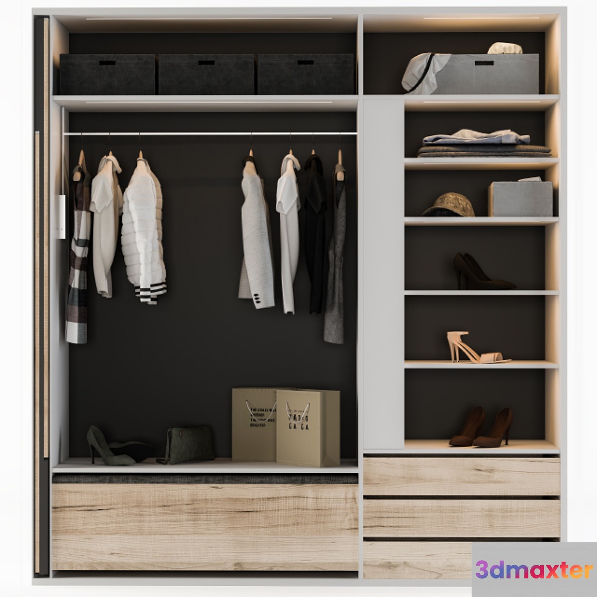 Cloth wardrobe 3D Max