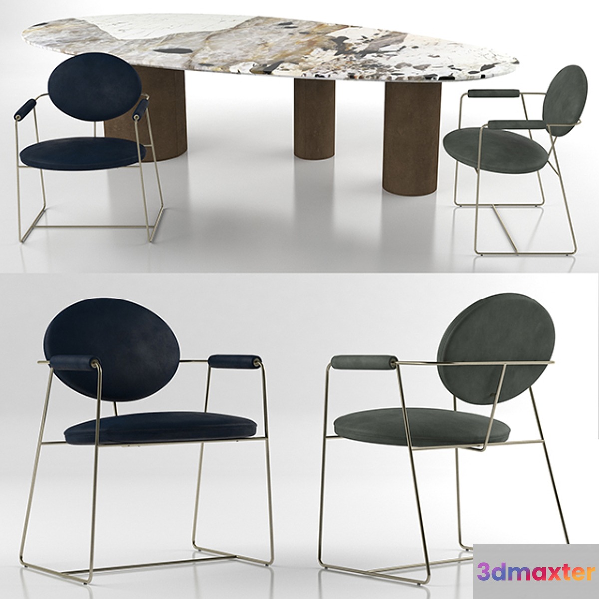 Baxter Gemma chair and Baxter Lagos table