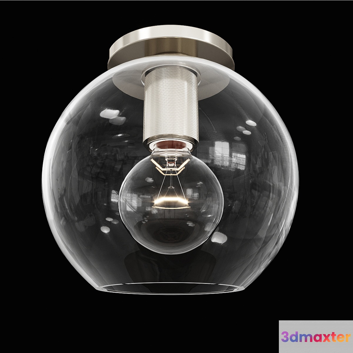 Utilitaire Globe Shade Flushmount 3D Max