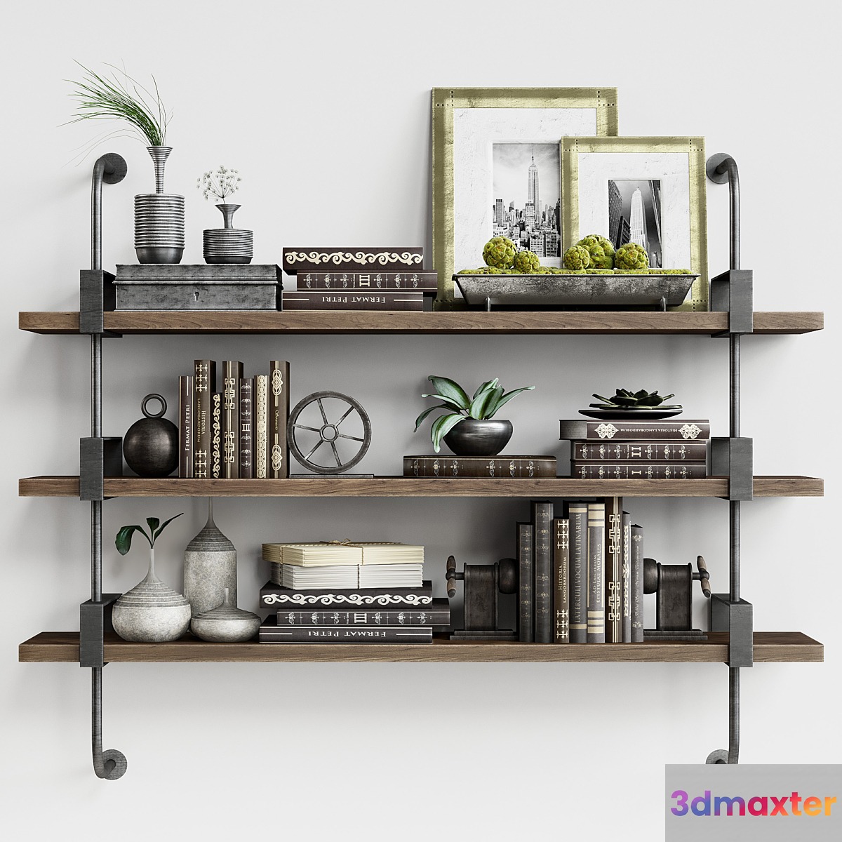Shelf with decor French Factory Shelving Restoration Hardware - No.2