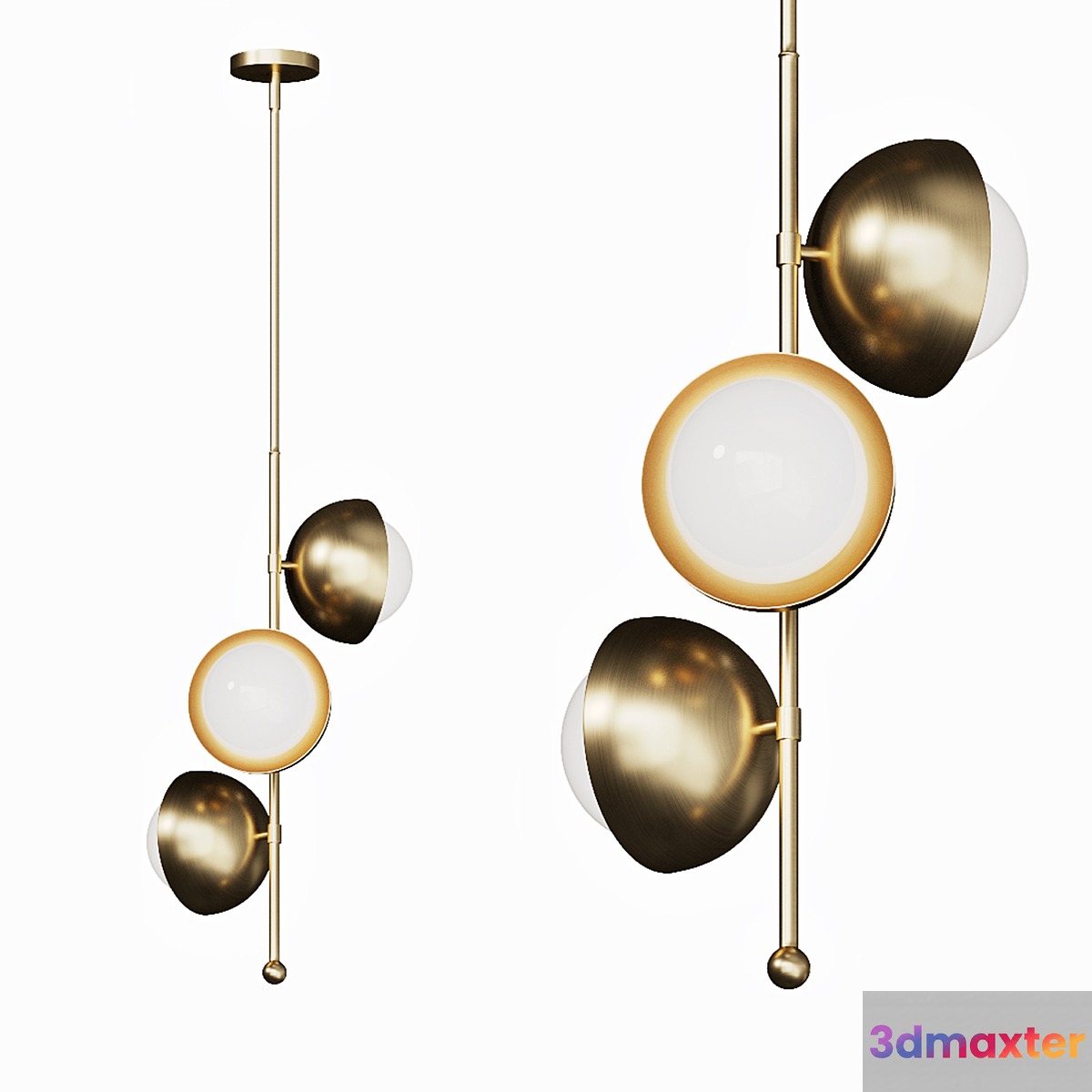 Lamp with glass shades on a frame BENTA A