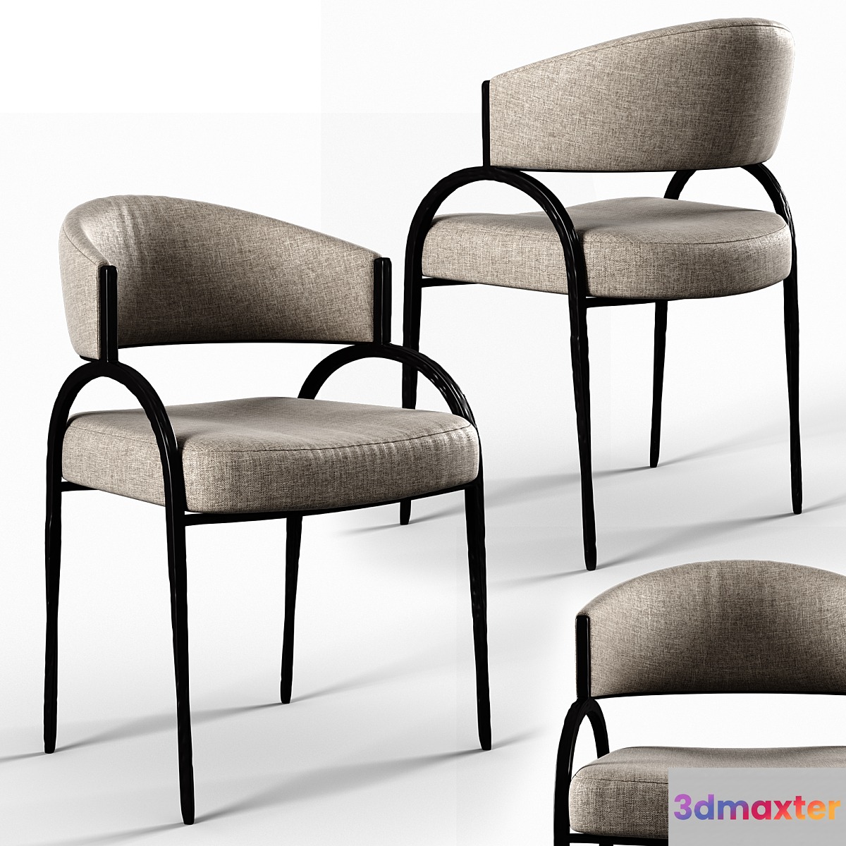 Arteriors bahati chair 3D Max
