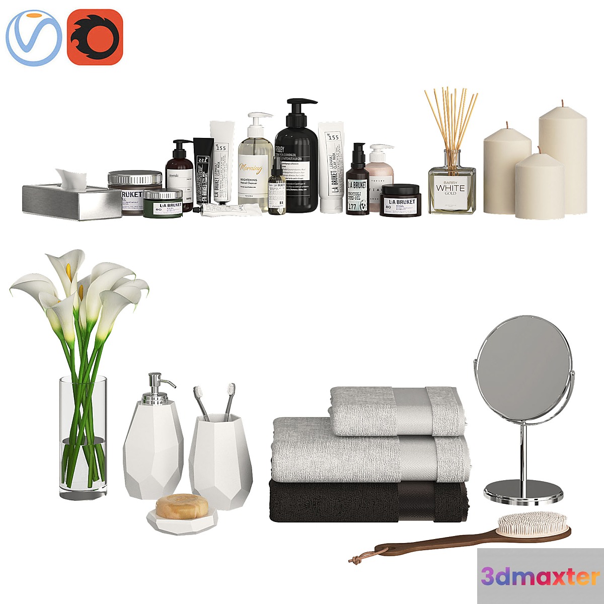 Bathroom Decor Accessories and Cosmetics