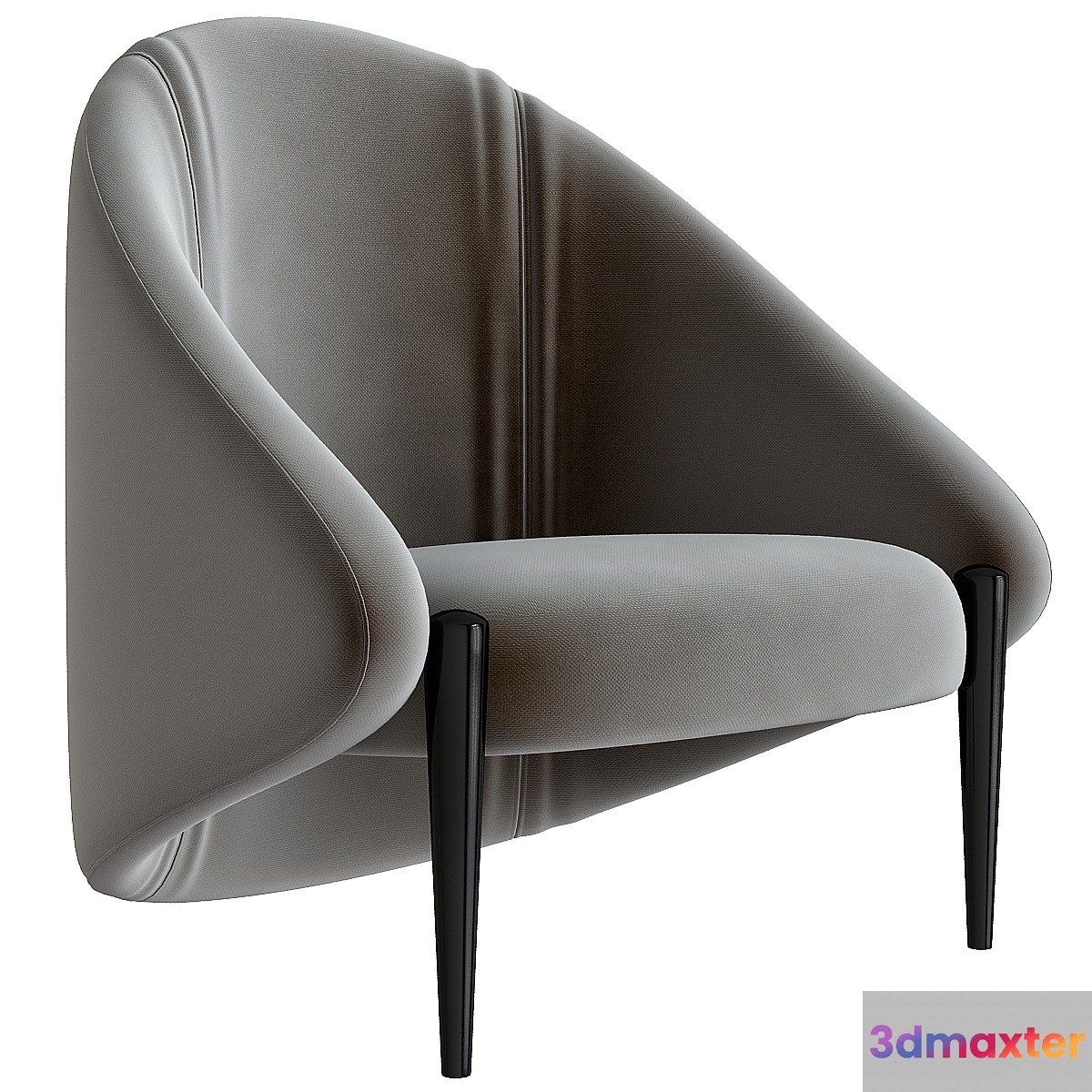 Fabric armchair with armrests walrus - No.2