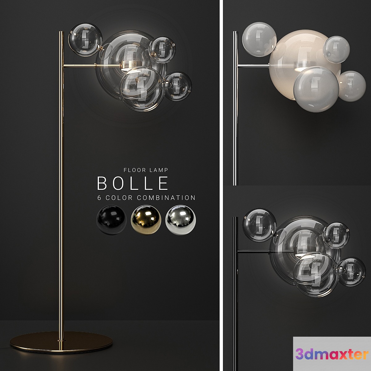 Floor lamp Giopato & Coombes Bolle 6 bubbles