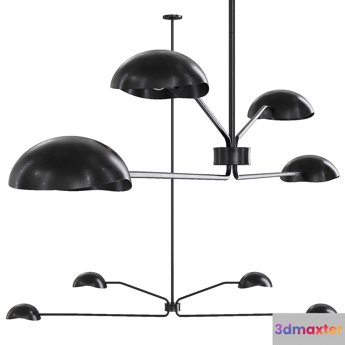 Restoration Hardware CONVESSI LINEAR CHANDELIER 72 Black