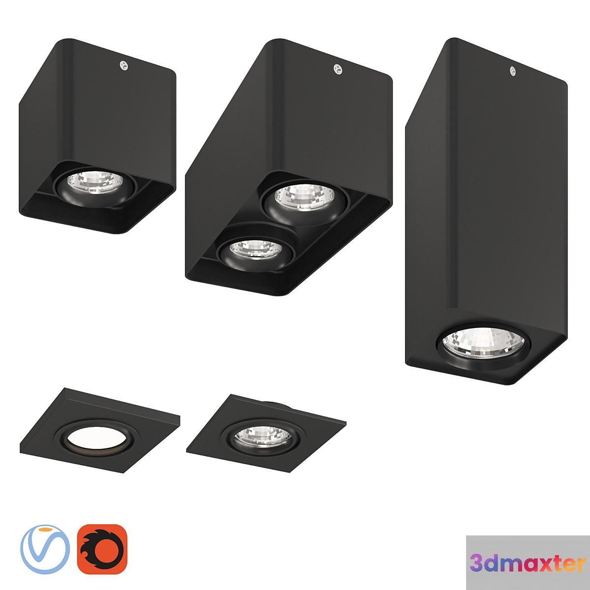 Light Star Monocco Black 3D Max