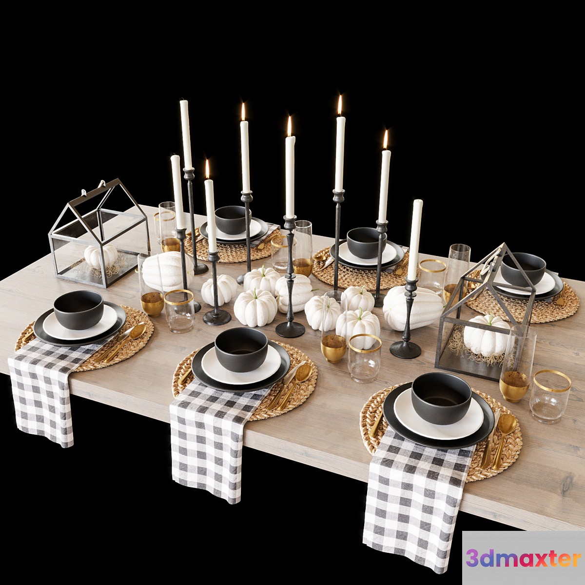 Black tableware