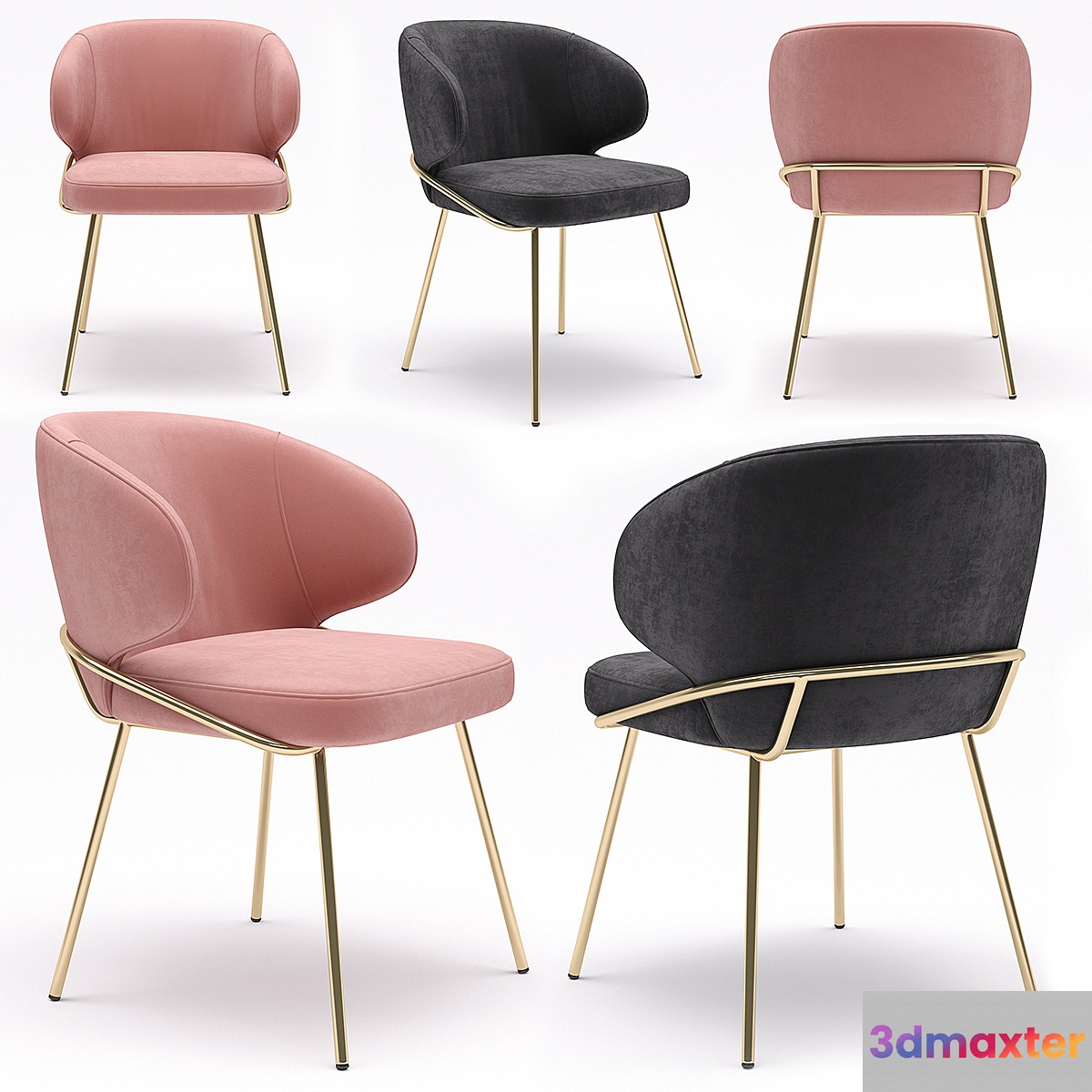 Eichholtz Dining Chair Kinley 3D Max