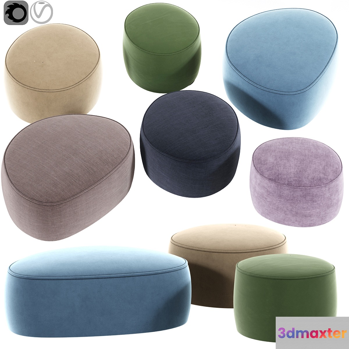 Rocks Poufs 02