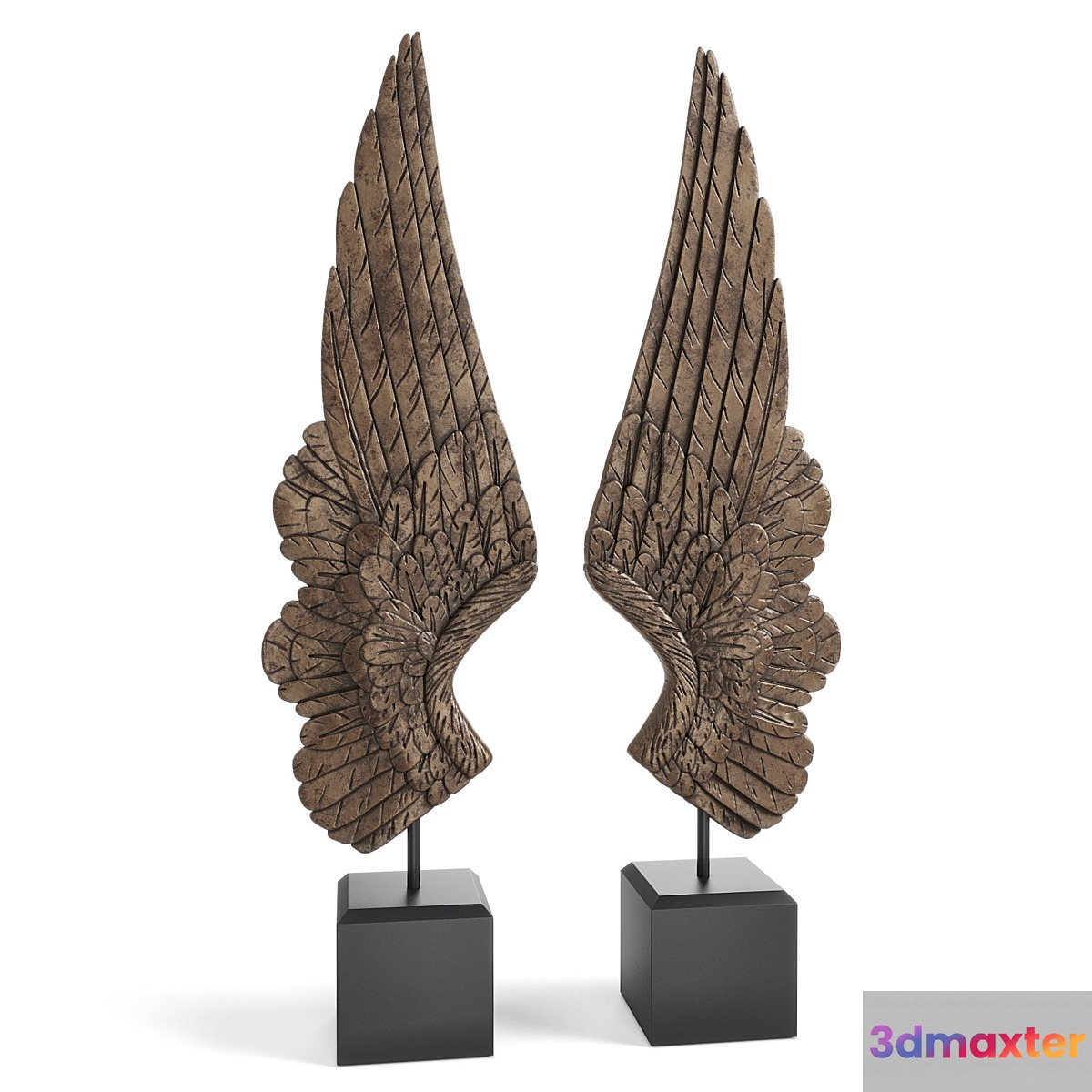 Bentley and Bo Pair of Large Angel Wings 3D Max