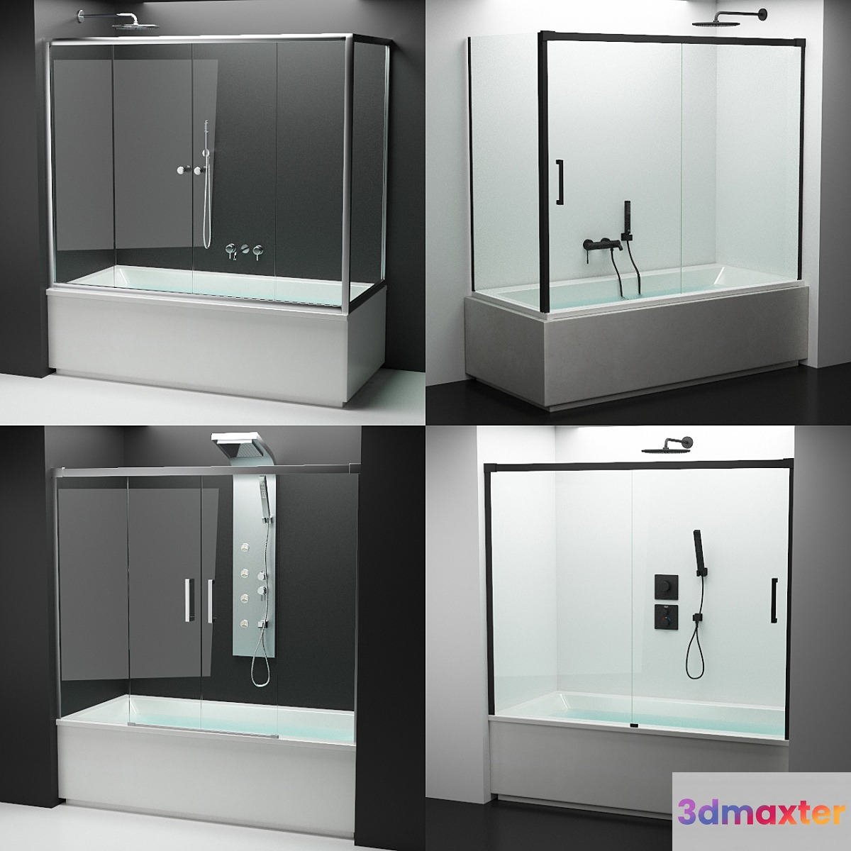 Set of shower cabins Radaway 9 + appliances