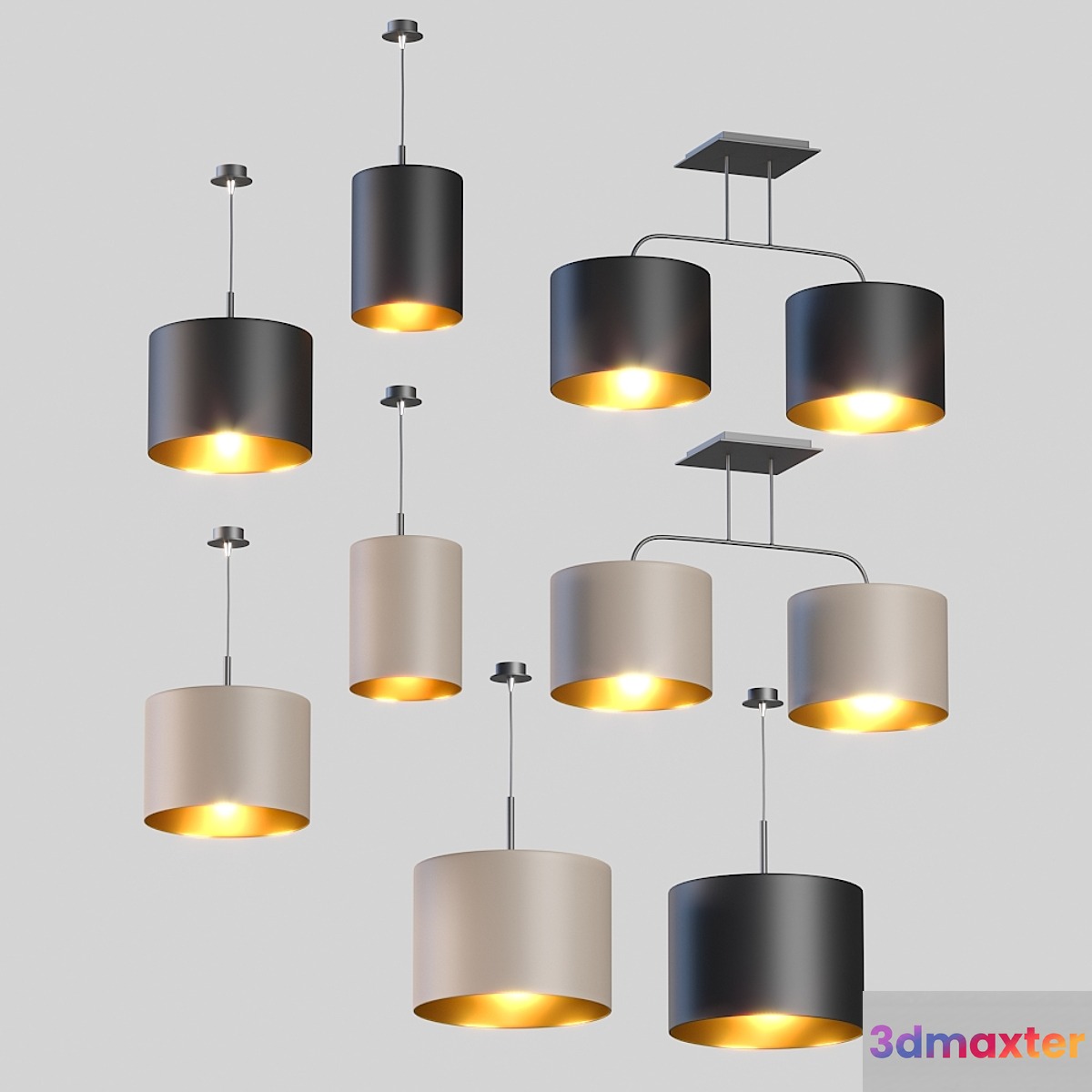 Chandelier Nowodvorski Alice brown 3D Max