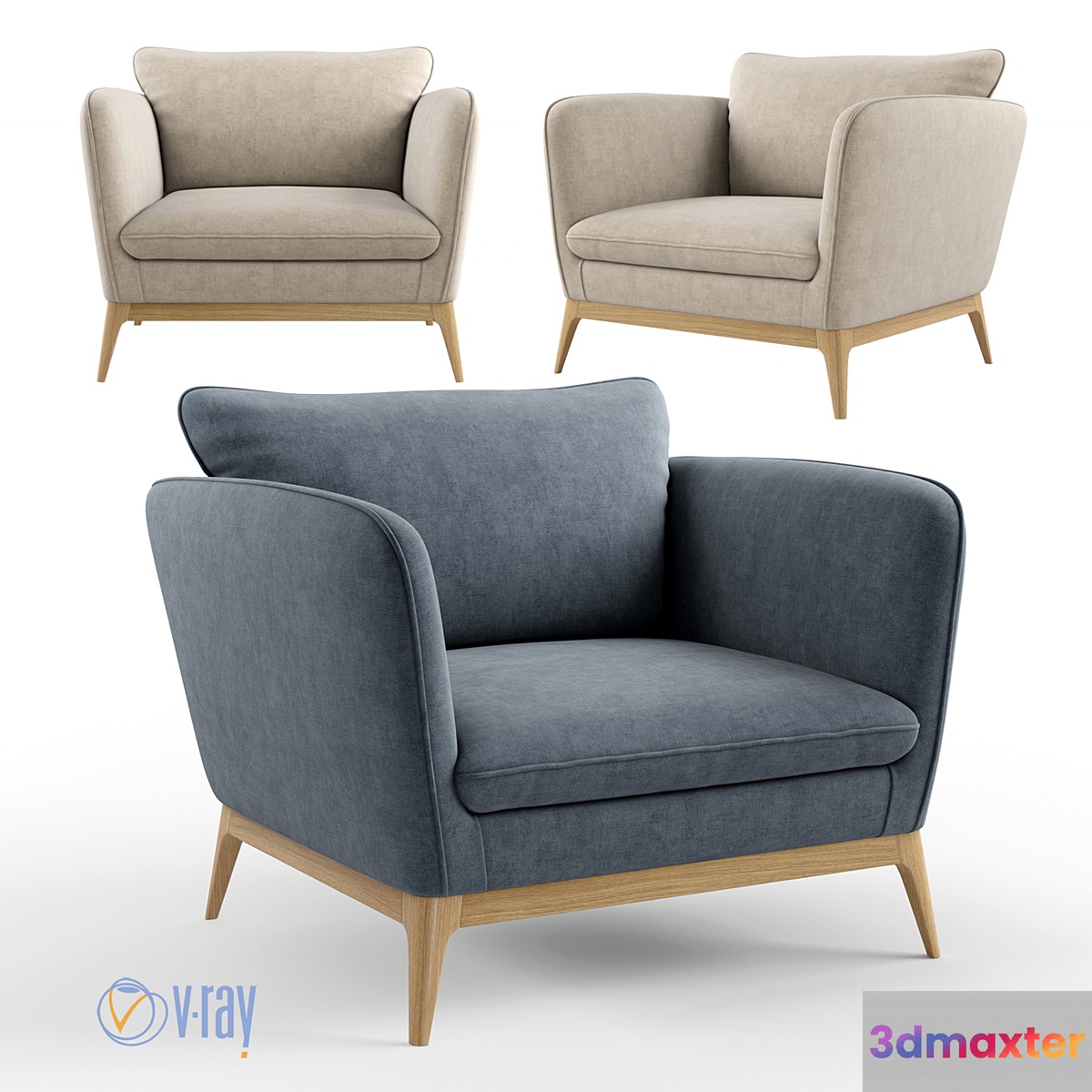 La Redoute. Armchair James AM.PM 3D Max