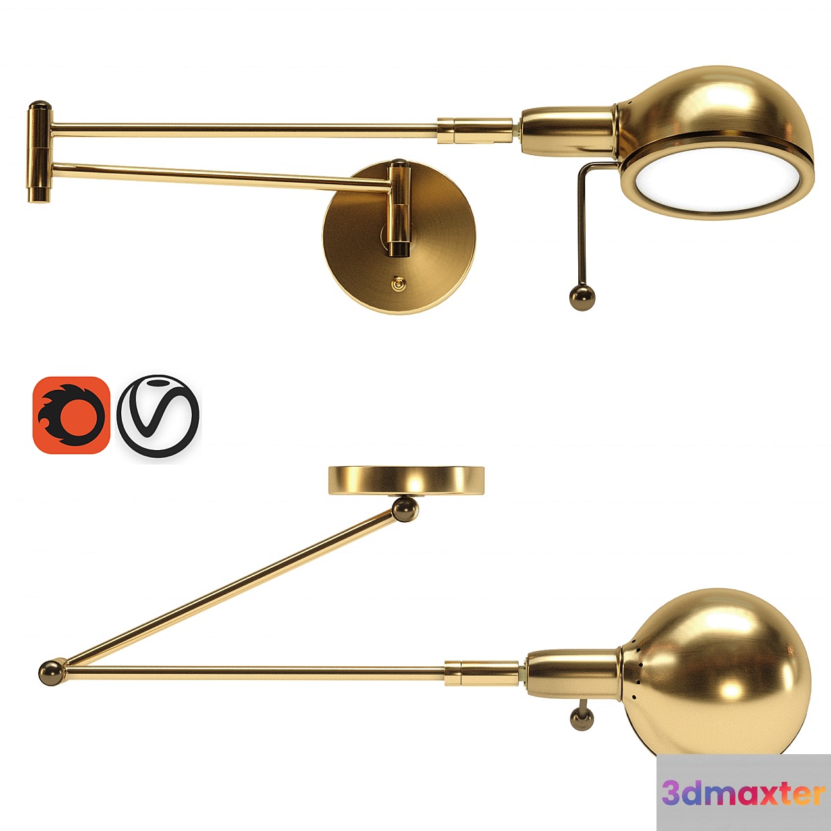 Reade Wall Light Antique Brass