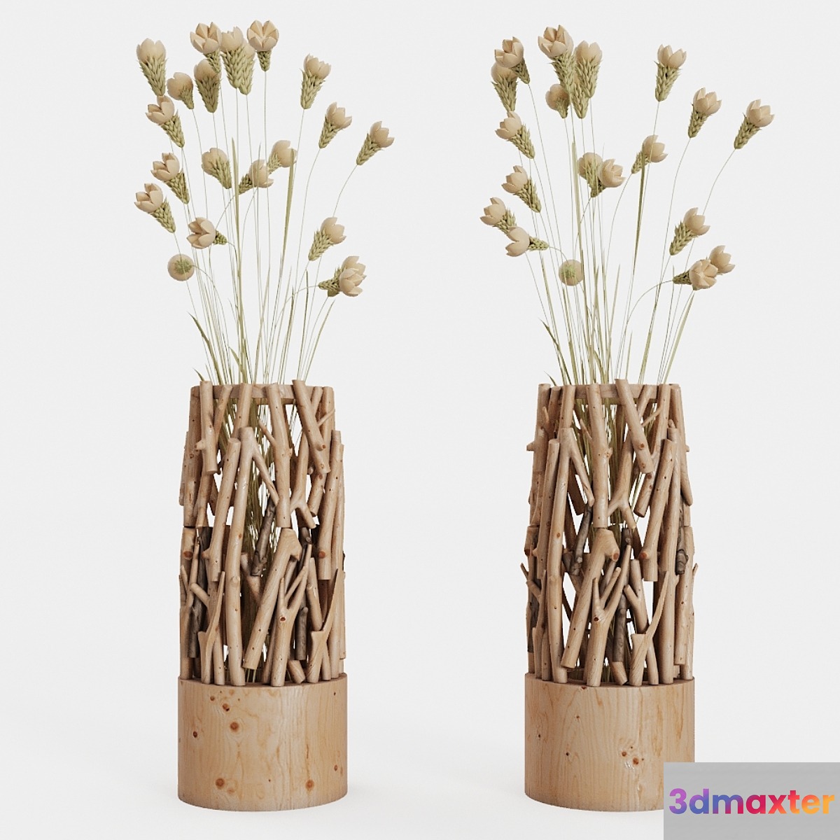 Small wood vase stand