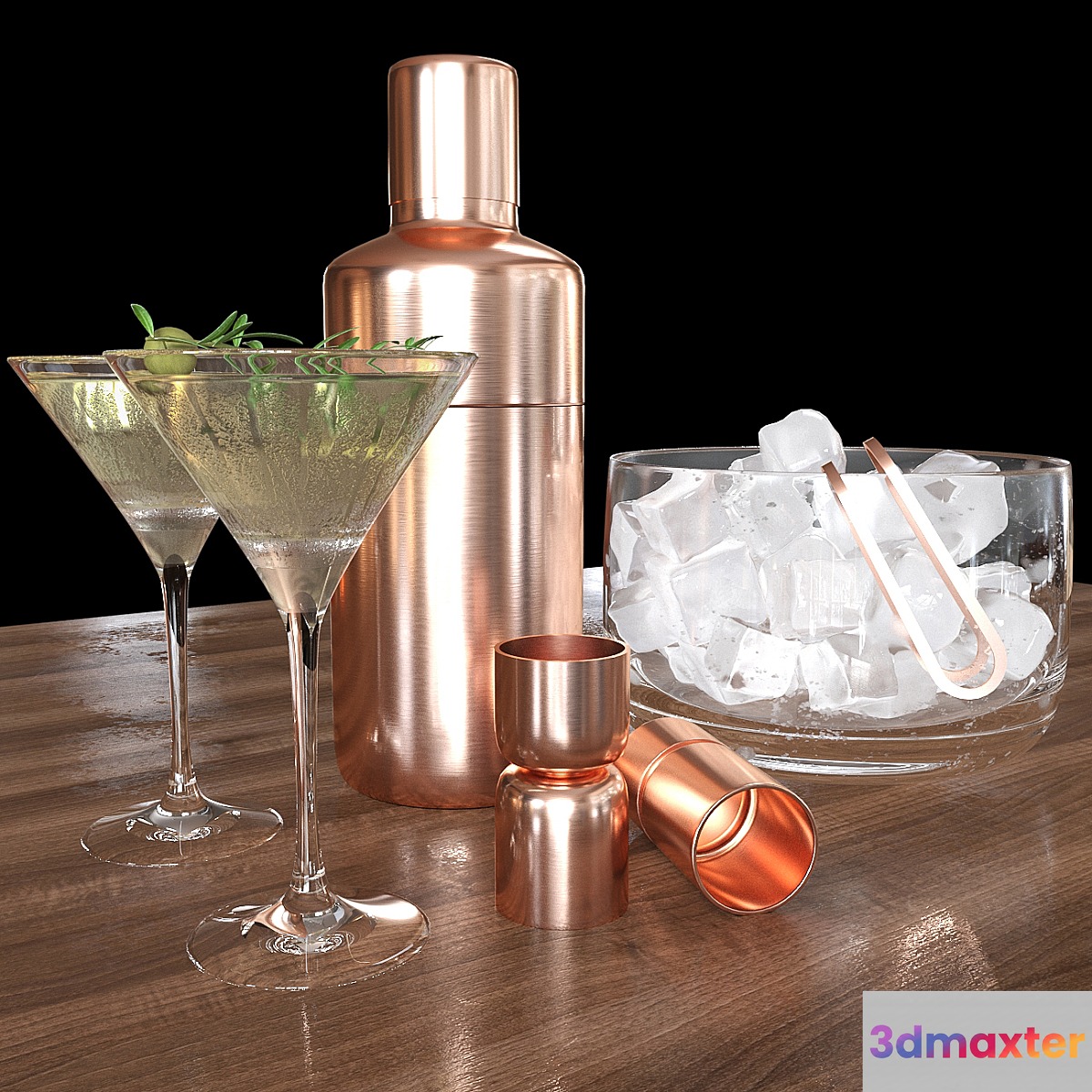 martini set 3D Max