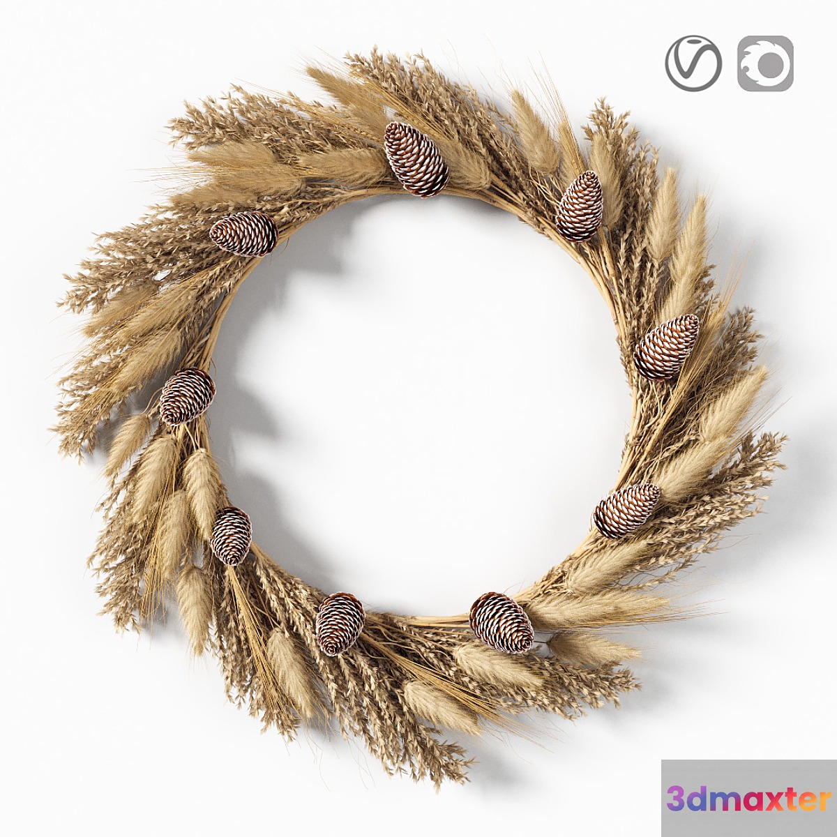 Dry grass wreath