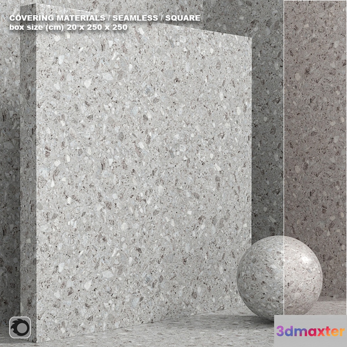 Material (seamless) - stone terrazzo quartzite set 122 3D Max