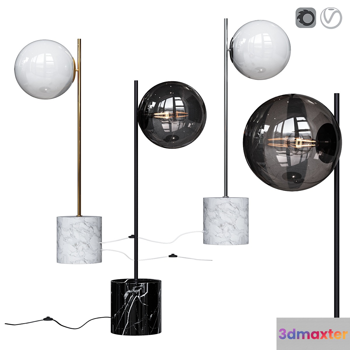 West Elm Sphere and Stem Table Lamp