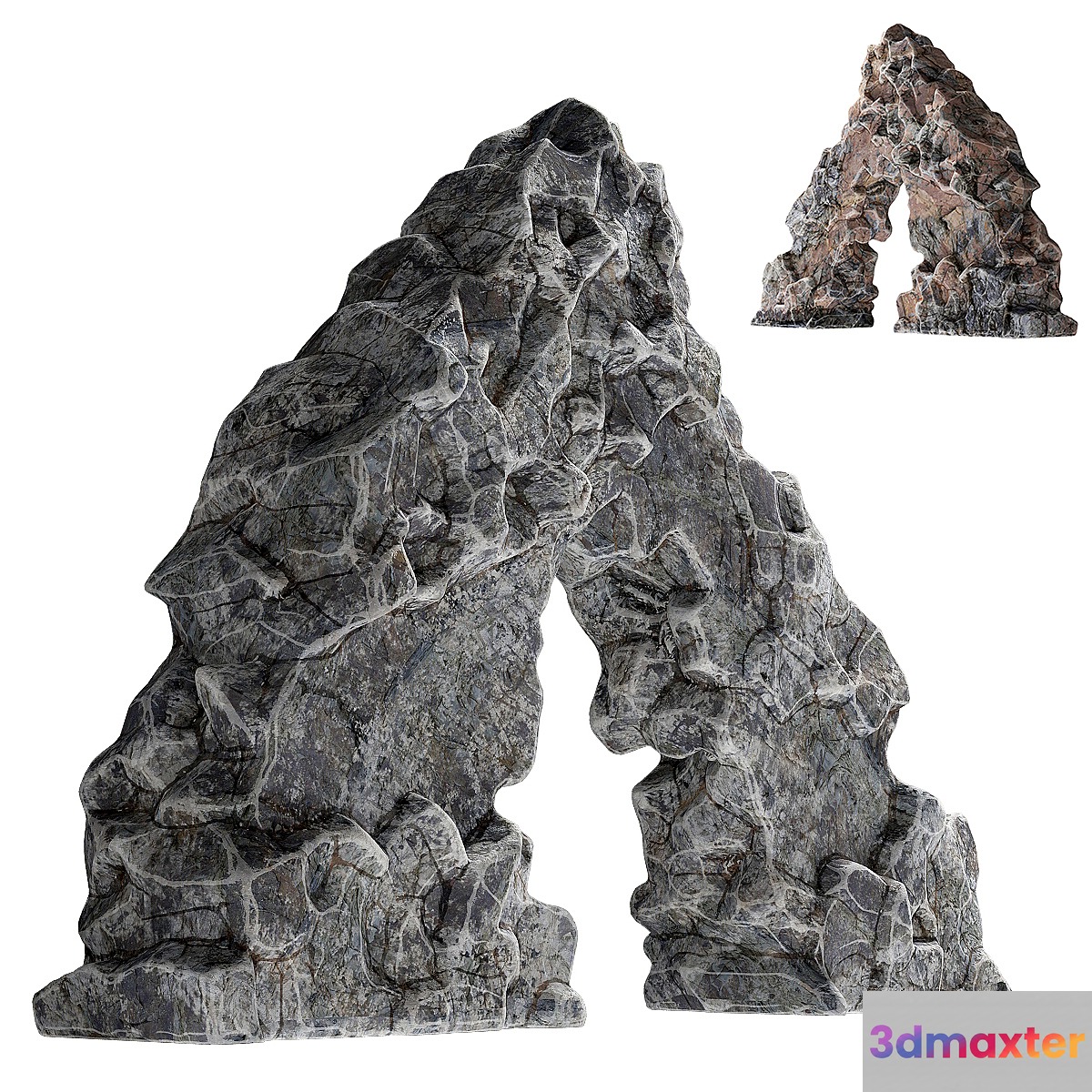 Rock sea arch 3D Max