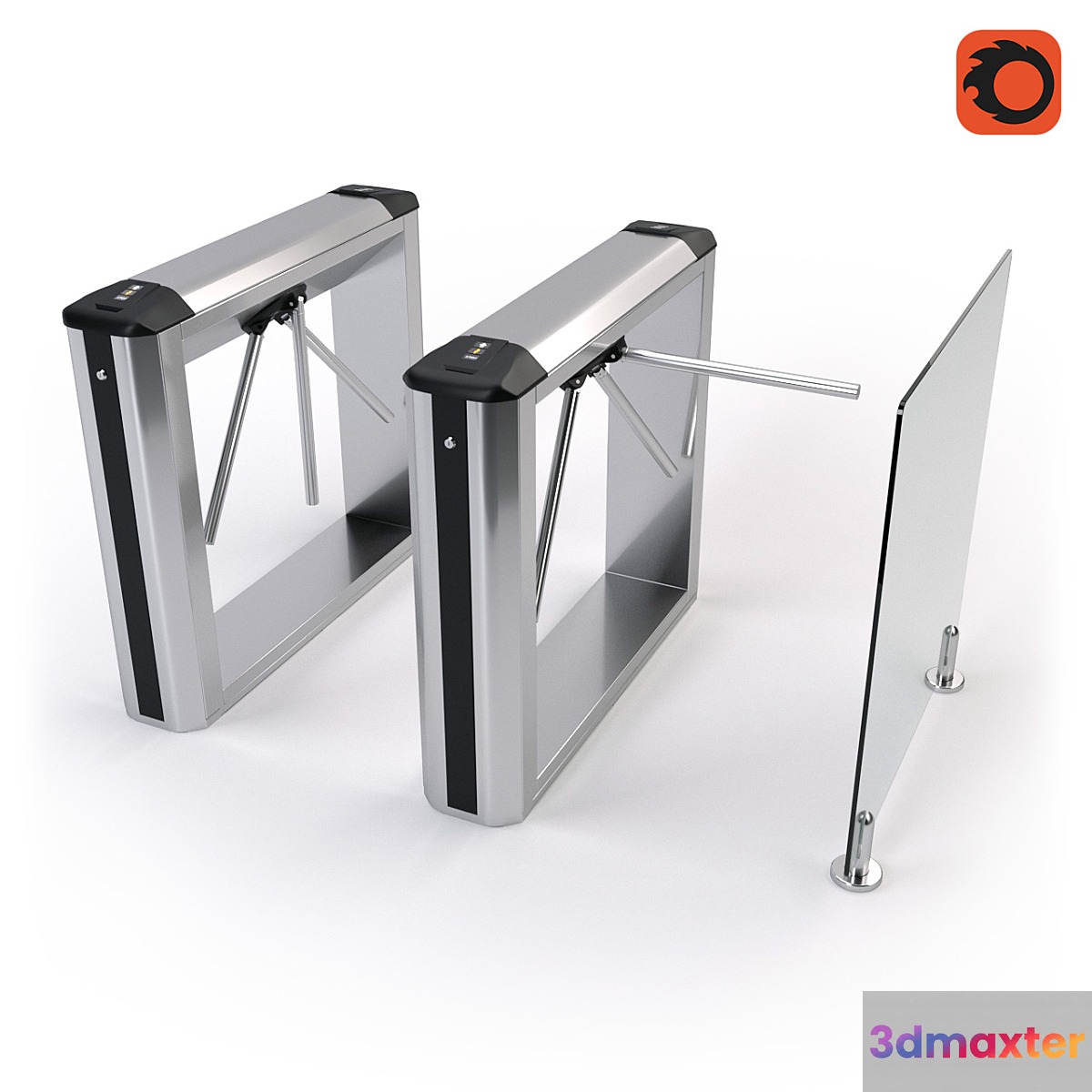 Pedestal turnstile tripod PERCo TBC01.1A 3D Max