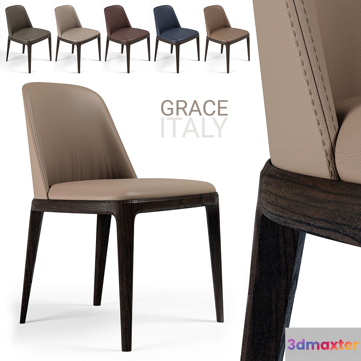 Chairs poliform grace 3D Max