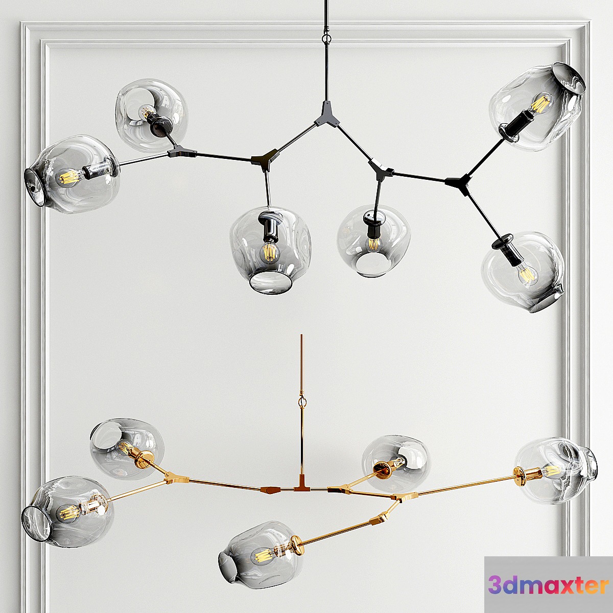 Branching bubble 5-6 light 3D Max