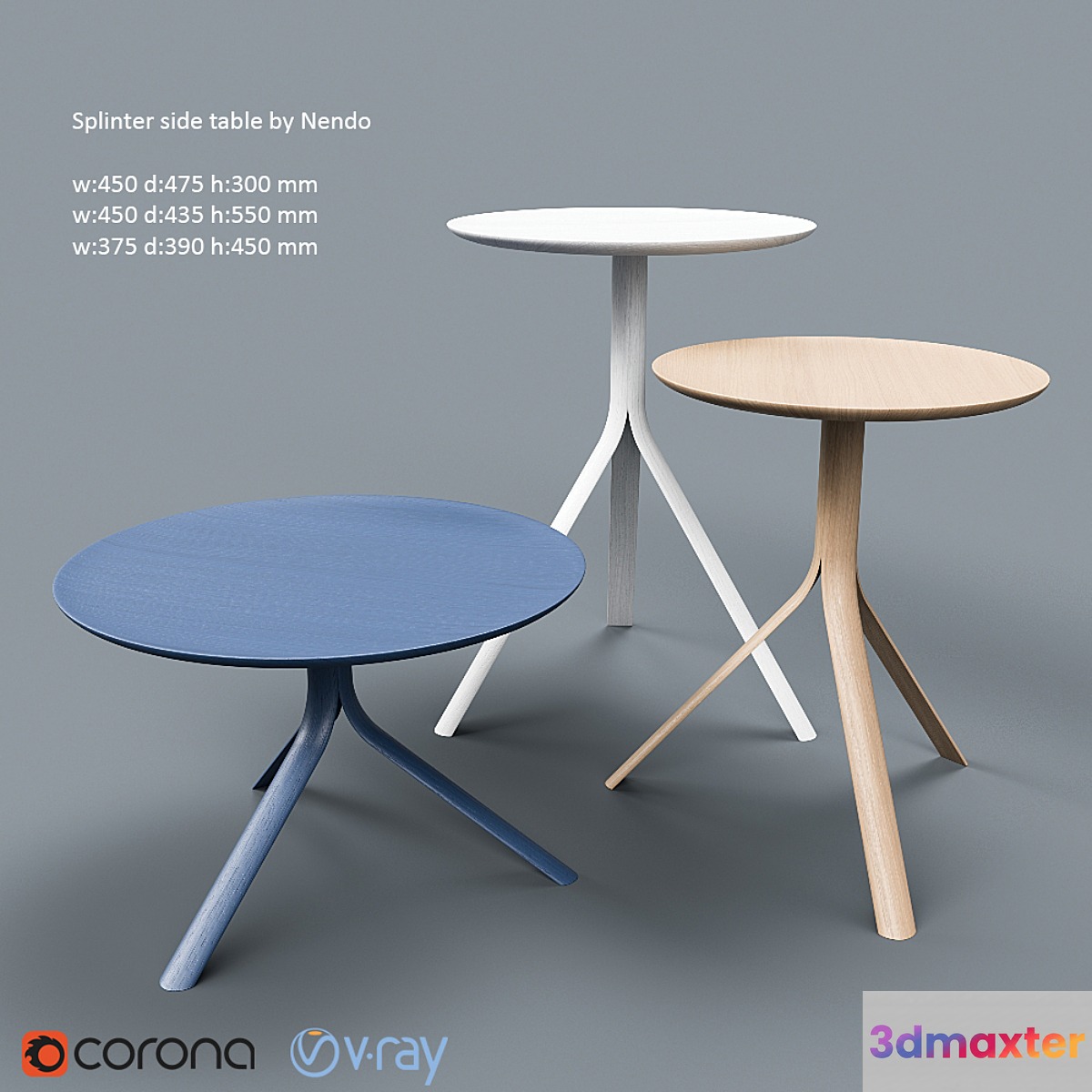 Splinter side table by Nendo (Oki Sato)