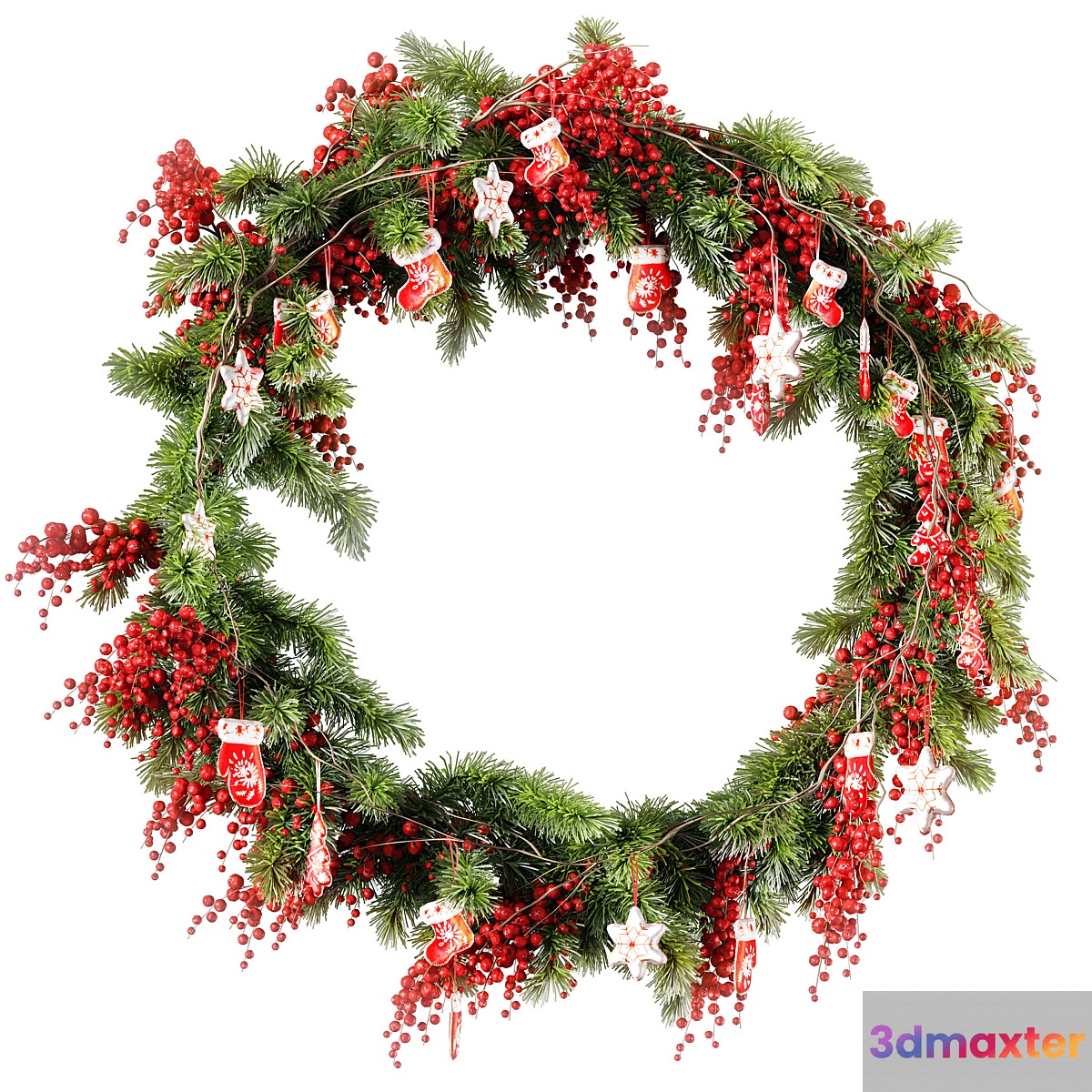 Christmas Wreath v2 3D Max