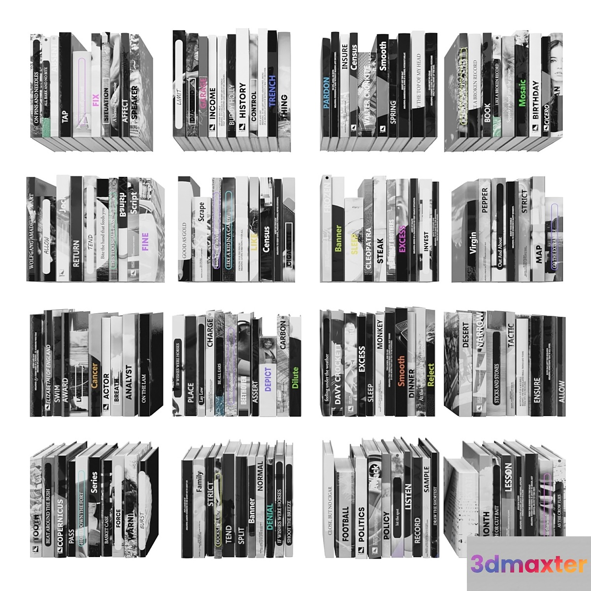 Books (150 pieces) 2-2-8-3 3D Max