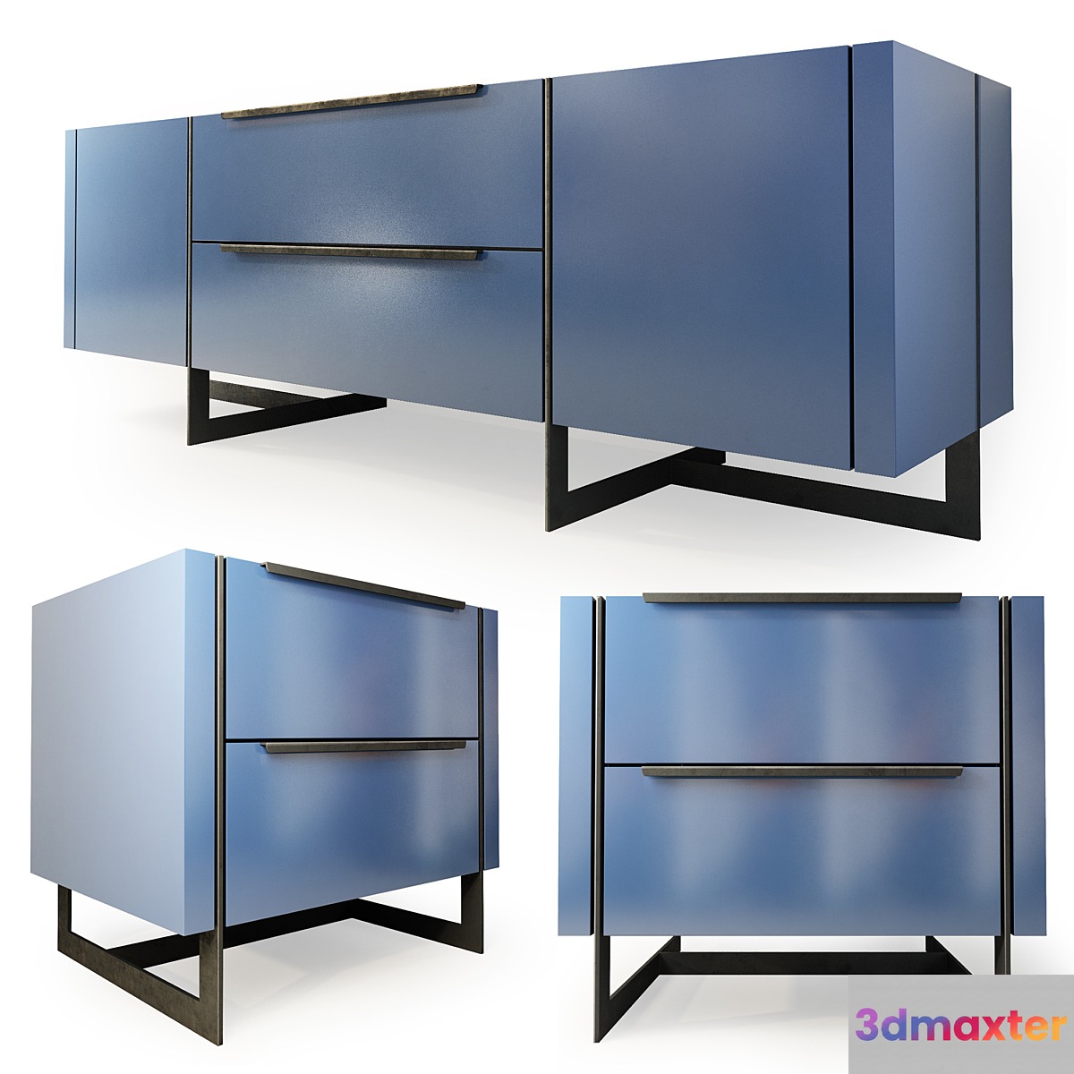 Chest and drawer Olsen with 2 drawers. Sideboard nightstand by Werby